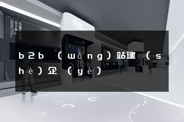 b2b網(wǎng)站建設(shè)企業(yè)