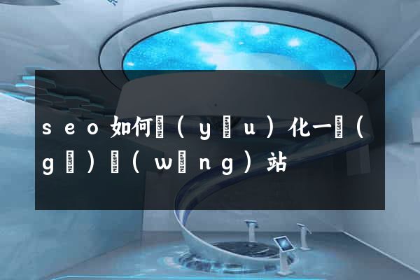 seo如何優(yōu)化一個(gè)網(wǎng)站