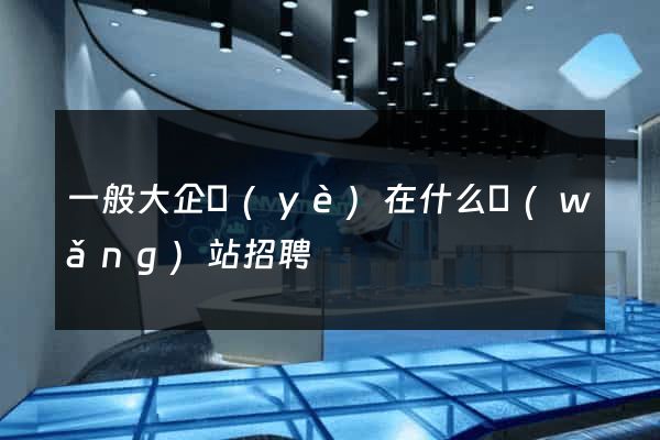 一般大企業(yè)在什么網(wǎng)站招聘