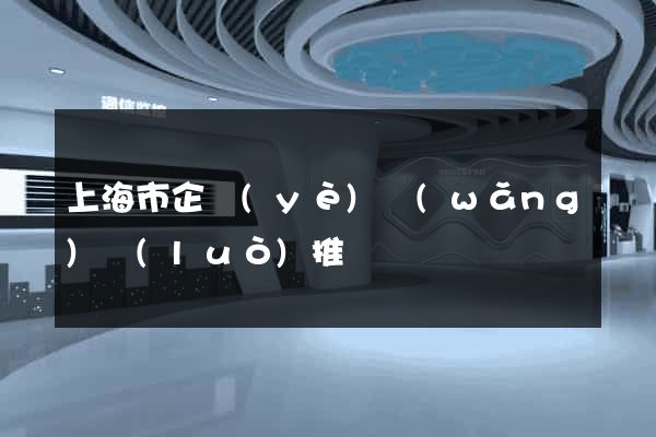 上海市企業(yè)網(wǎng)絡(luò)推廣