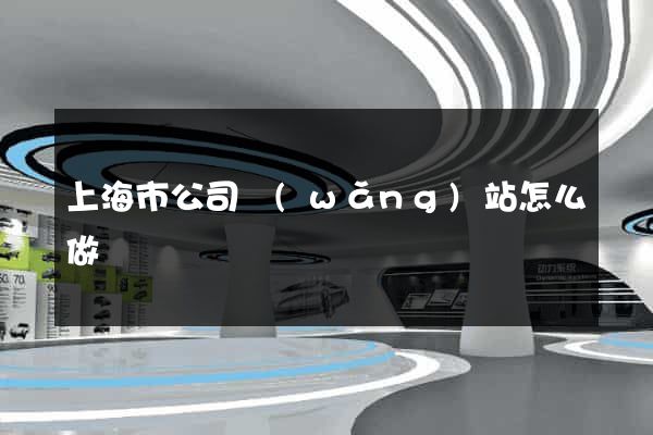 上海市公司網(wǎng)站怎么做