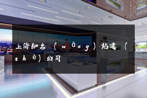 上海知名網(wǎng)站建設(shè)公司