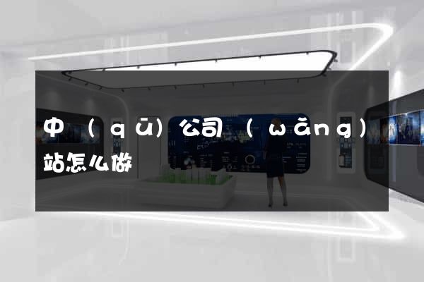 中區(qū)公司網(wǎng)站怎么做
