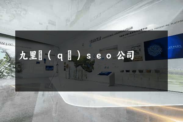 九里區(qū)seo公司