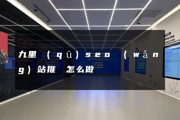 九里區(qū)seo網(wǎng)站推廣怎么做