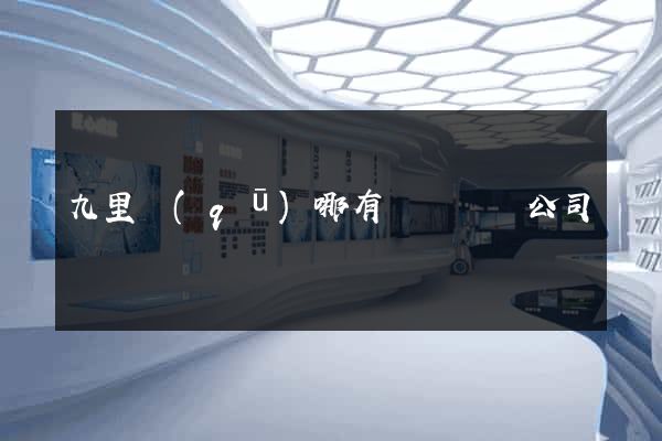 九里區(qū)哪有網頁設計公司