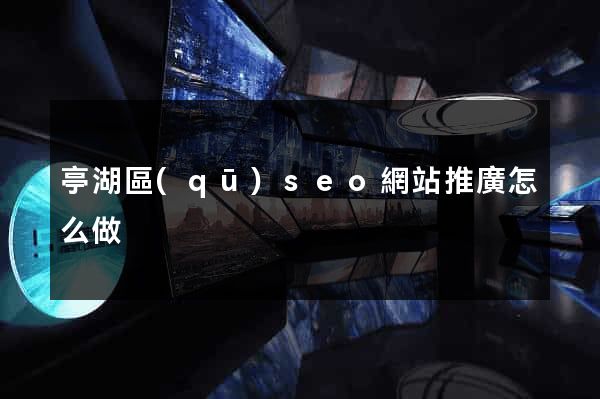 亭湖區(qū)seo網站推廣怎么做