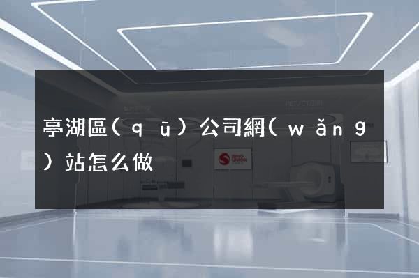 亭湖區(qū)公司網(wǎng)站怎么做