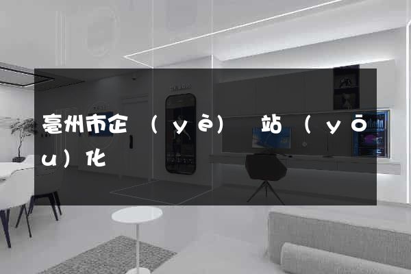 亳州市企業(yè)網站優(yōu)化