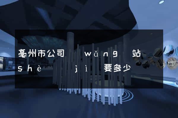 亳州市公司網(wǎng)站設(shè)計(jì)要多少錢