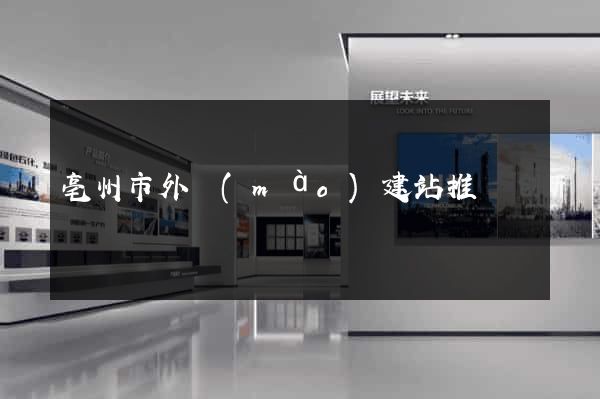 亳州市外貿(mào)建站推廣