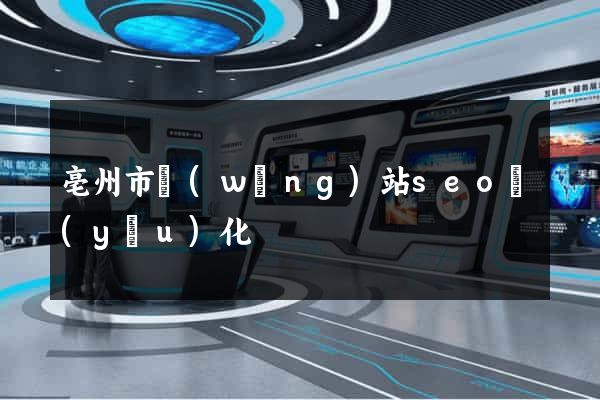 亳州市網(wǎng)站seo優(yōu)化