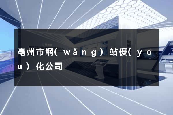 亳州市網(wǎng)站優(yōu)化公司