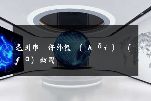 亳州市軟件外包開(kāi)發(fā)公司