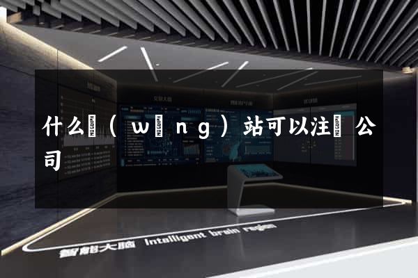 什么網(wǎng)站可以注冊公司