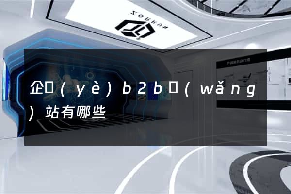 企業(yè)b2b網(wǎng)站有哪些