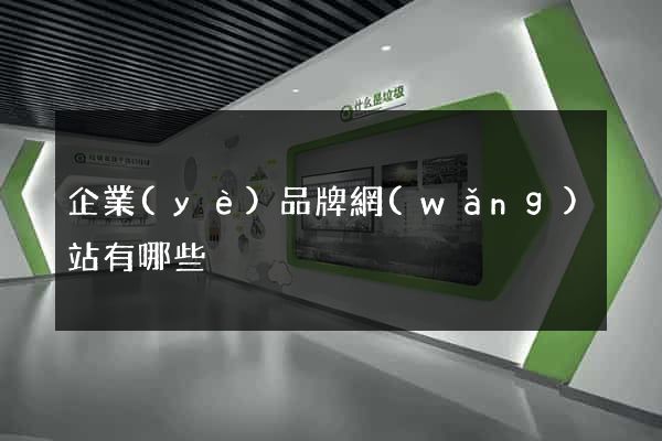 企業(yè)品牌網(wǎng)站有哪些
