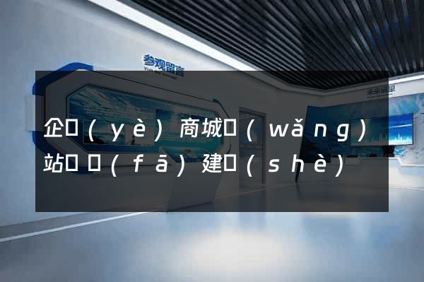 企業(yè)商城網(wǎng)站開發(fā)建設(shè)