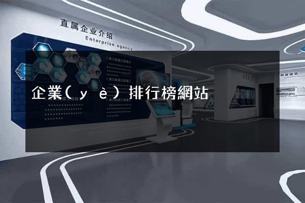 企業(yè)排行榜網站