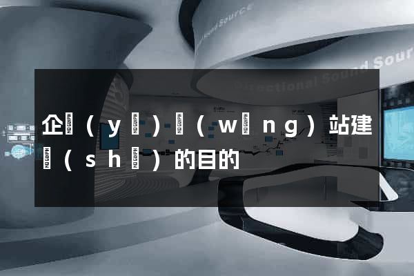 企業(yè)網(wǎng)站建設(shè)的目的