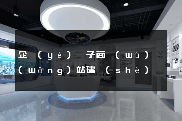 企業(yè)電子商務(wù)網(wǎng)站建設(shè)