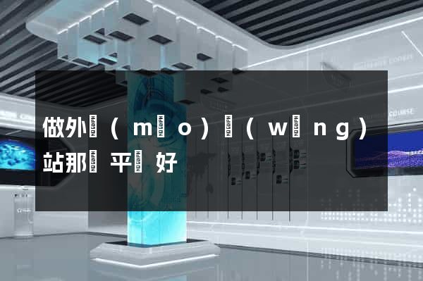 做外貿(mào)網(wǎng)站那個平臺好