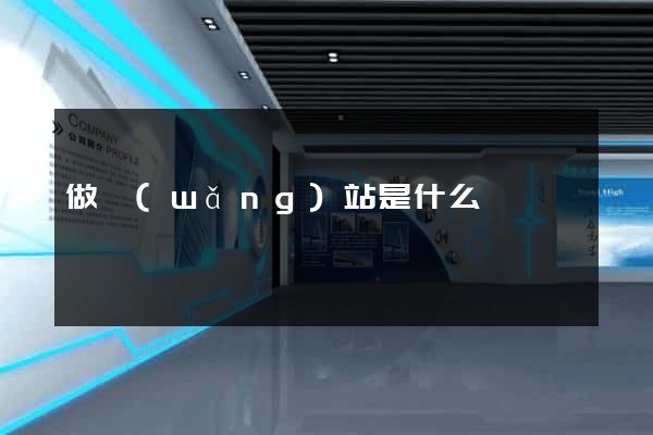 做網(wǎng)站是什么