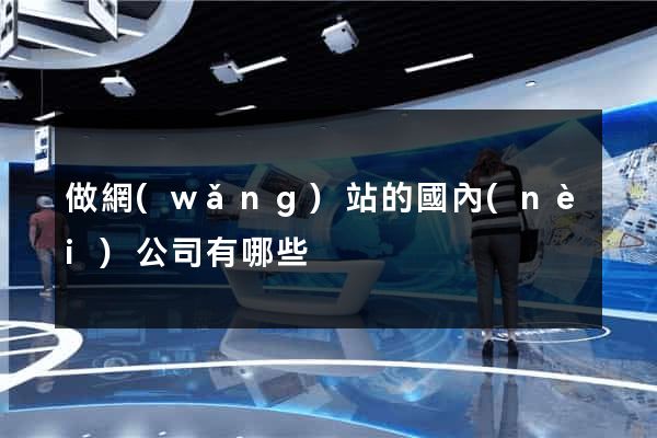 做網(wǎng)站的國內(nèi)公司有哪些