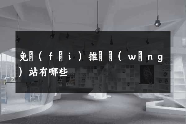 免費(fèi)推廣網(wǎng)站有哪些