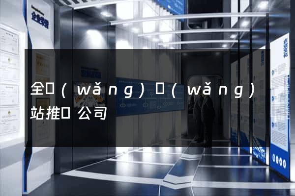 全網(wǎng)網(wǎng)站推廣公司