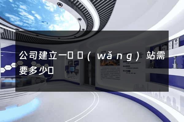 公司建立一個網(wǎng)站需要多少錢