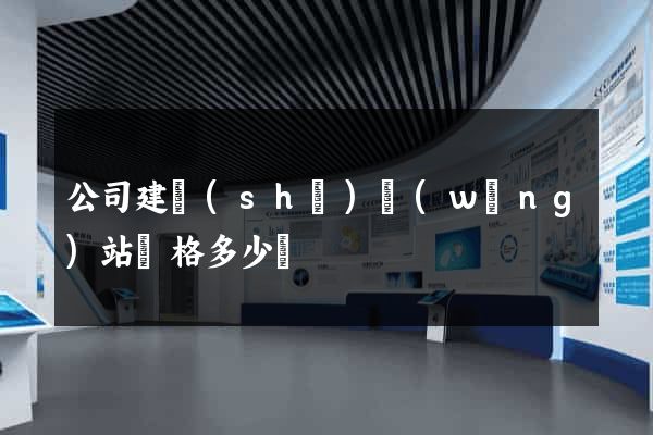 公司建設(shè)網(wǎng)站價格多少錢