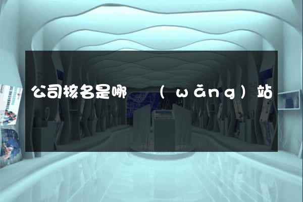 公司核名是哪個網(wǎng)站
