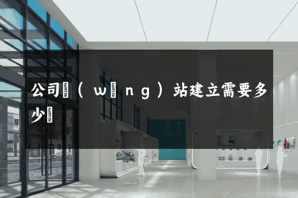 公司網(wǎng)站建立需要多少錢