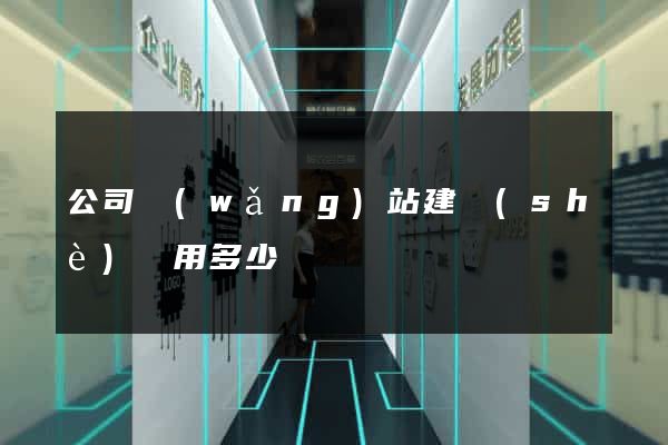 公司網(wǎng)站建設(shè)費用多少