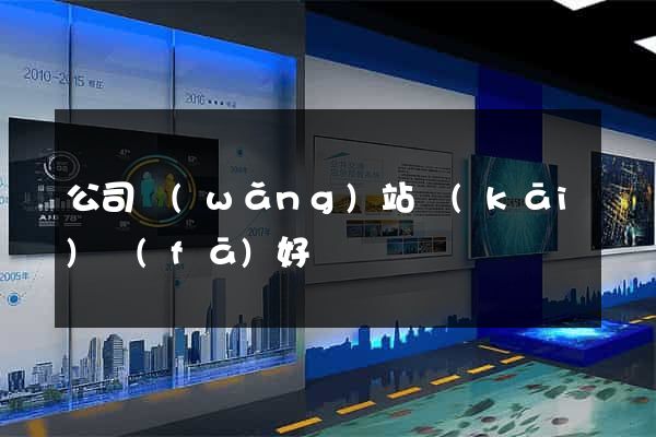 公司網(wǎng)站開(kāi)發(fā)好