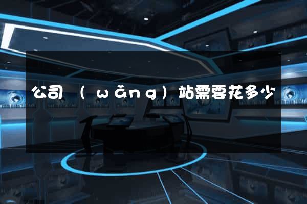 公司網(wǎng)站需要花多少錢