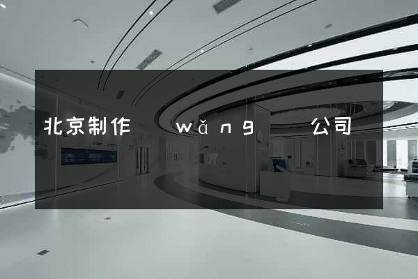 北京制作網(wǎng)頁公司