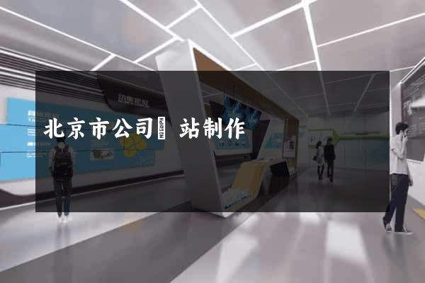 北京市公司網站制作