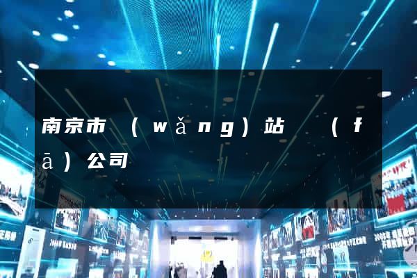 南京市網(wǎng)站開發(fā)公司