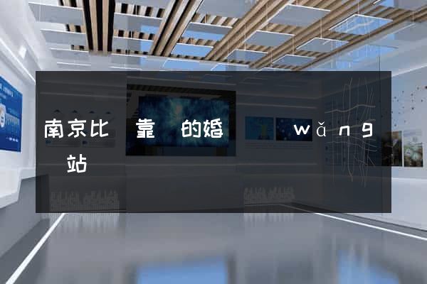 南京比較靠譜的婚戀網(wǎng)站