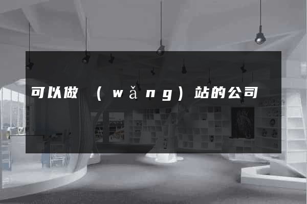 可以做網(wǎng)站的公司