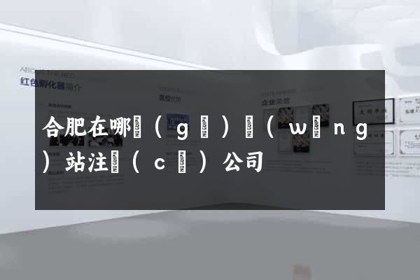 合肥在哪個(gè)網(wǎng)站注冊(cè)公司