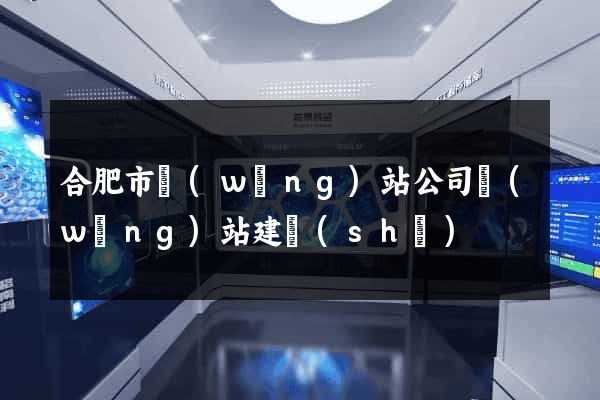 合肥市網(wǎng)站公司網(wǎng)站建設(shè)