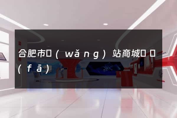 合肥市網(wǎng)站商城開發(fā)