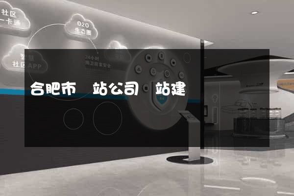 合肥市網站公司網站建設