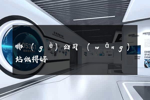 哪個(gè)公司網(wǎng)站做得好