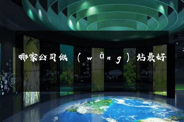 哪家公司做網(wǎng)站最好