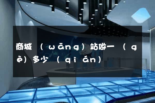 商城網(wǎng)站做一個(gè)多少錢(qián)