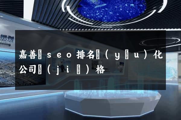 嘉善縣seo排名優(yōu)化公司價(jià)格